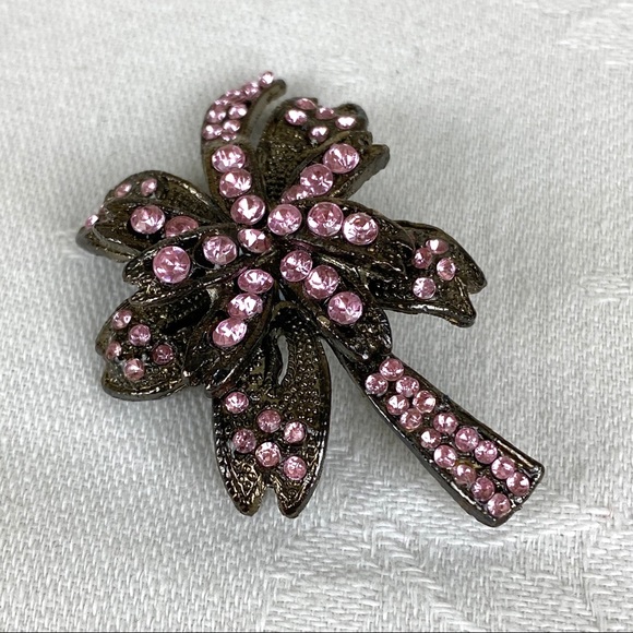 Vintage Pink Palm Tree Brooch - Picture 1 of 6